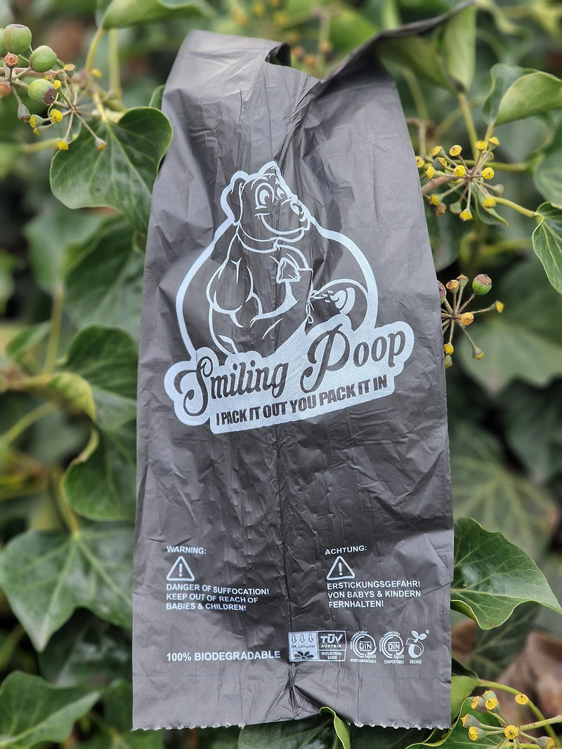 Biodegradable dog poop bags - Eco-friendly and smiling: Smiling Poop - PawsPlanet Australia