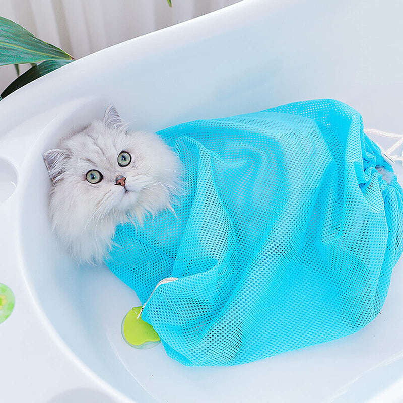 ETELIAR 2 pieces cat bathing bag, cat care bag, adjustable cat washing bag, multifunctional cat restraint bag, prevent scratching, biting for bathing, nail trimming - PawsPlanet Australia