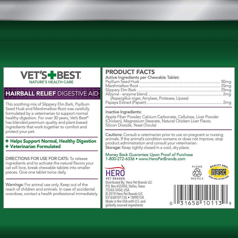 Cat Hairball Relief Digestive Aid| Vet Formulated Hairball Support Remedy | Classic Chicken Flavor - PawsPlanet Australia