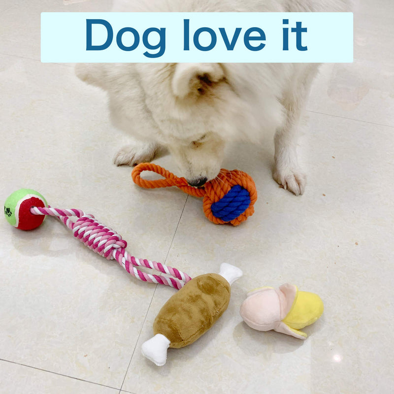 [Australia] - Puppy Toys for Teething，Puppy Chew Toys Teething Small Dog ，Dog Rope Toys，Dog Chew Toys Ball Indestructible Pals Tough Durable Toys Squeaky Aggressive Chewers (4 Pack) 