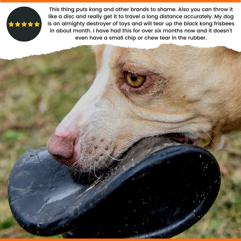 Monster K9 Dog Toys - Ultra Durable Flying Disc - Lifetime Replacement Guarantee - Made in USA - Medium/Large Dogs - Aggressive Chewers Basic - PawsPlanet Australia