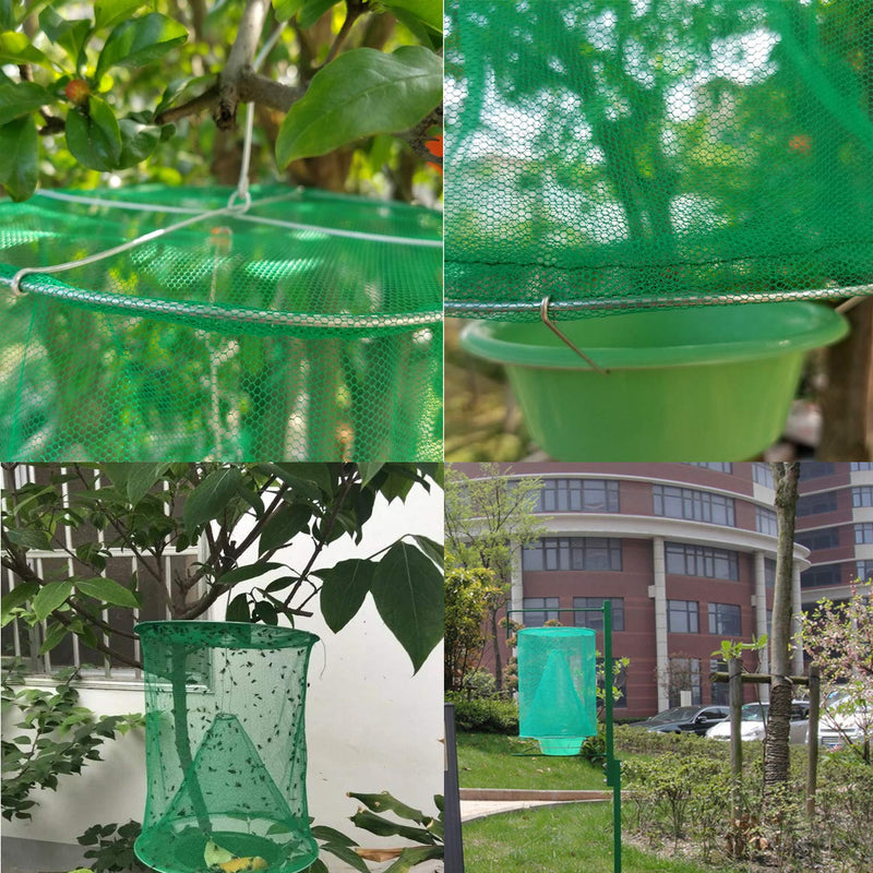 Soplus 4 Pack Most Effective Ranch Fly Cage with Pots-New Ranch Tools for Indoor or Outdoor Family Farms, Park, Restaurants - PawsPlanet Australia