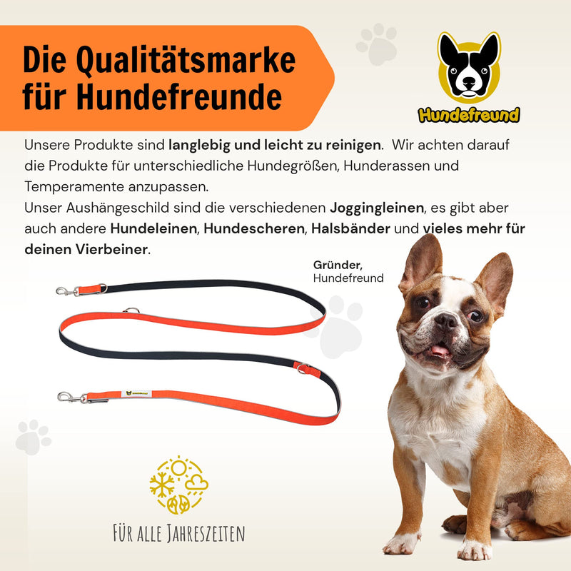 Dog friend multifunctional leash (6 in 1) adjustable dog leash 3 m for hanging around the neck, reflective with 3 rings for medium and large dogs - double leash, shoulder leash and sports leash in one - PawsPlanet Australia