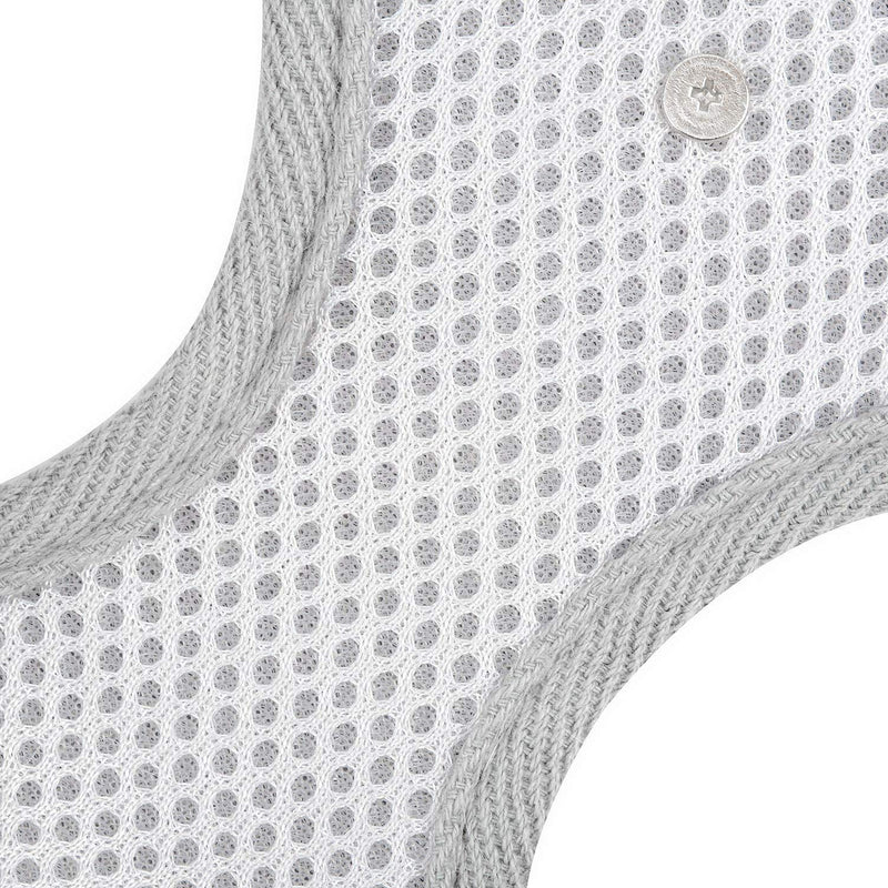 SMALLLEE_LUCKY_STORE Lace Trim Collar Bell Girls Small Dog Vest Harness and Leash Set for Walking Escape Proof Kitten Cat Harness No Pull Soft Mesh Padded Adjustble Puppy Summer Clothes S(chest 9.5-14",for 3-7.5 lbs) Grey - PawsPlanet Australia
