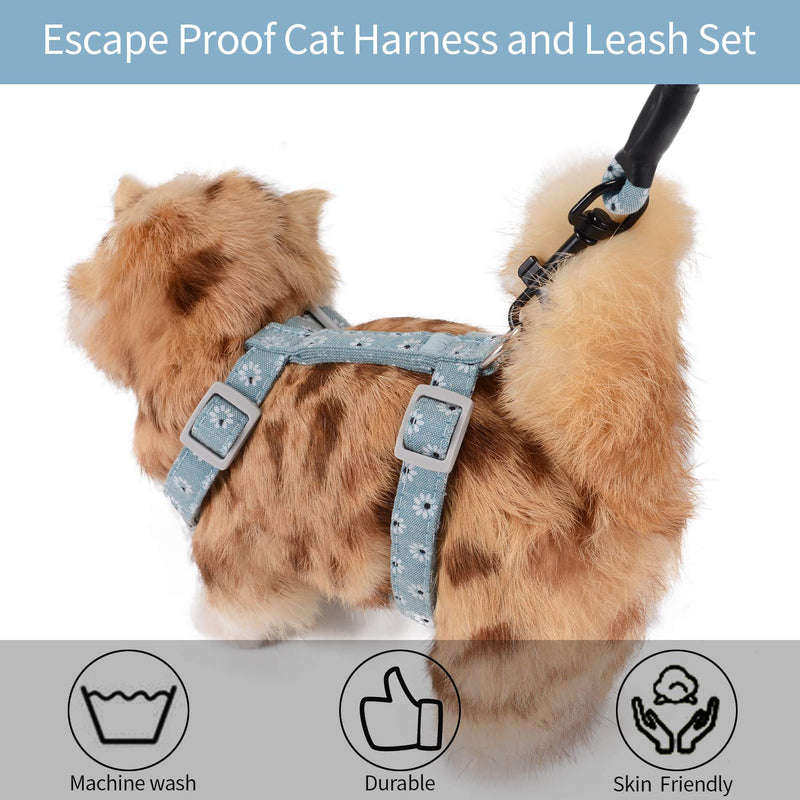 HAPPY HACHI Cat Harness with Lead, Escape Proof Harness and Leash Set for Cat Kitten Small Pet, Adjustable Soft Vest Harness Rope for Outdoor Walking with Quick Buckle (Green,M) M Green - PawsPlanet Australia