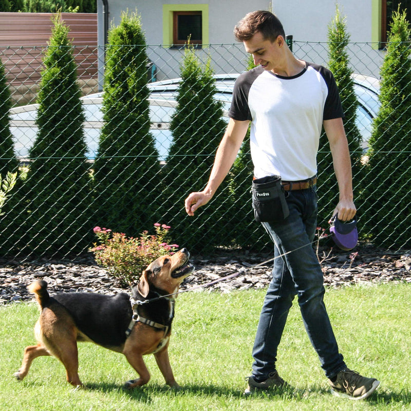 Pexoss - Premium Dog Treat Pouch | Waterproof Treat Bag for Dog Training with Adjustable Straps | 4 Ways to Wear | Training Treat Pouch for Treats, Kibbles, Toys, Bottle - PawsPlanet Australia