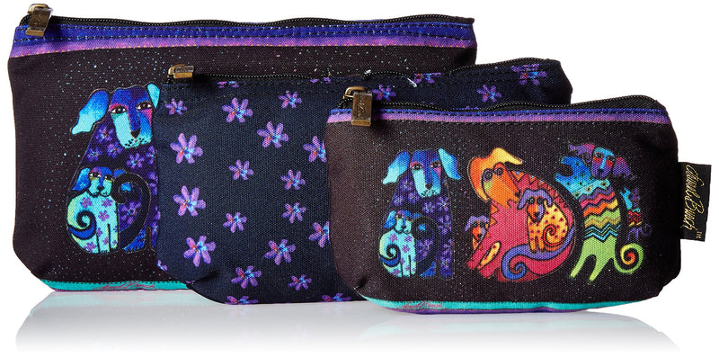 [Australia] - Laurel Burch Cosmetic Bag, Dog and Doggies, Set of 3 