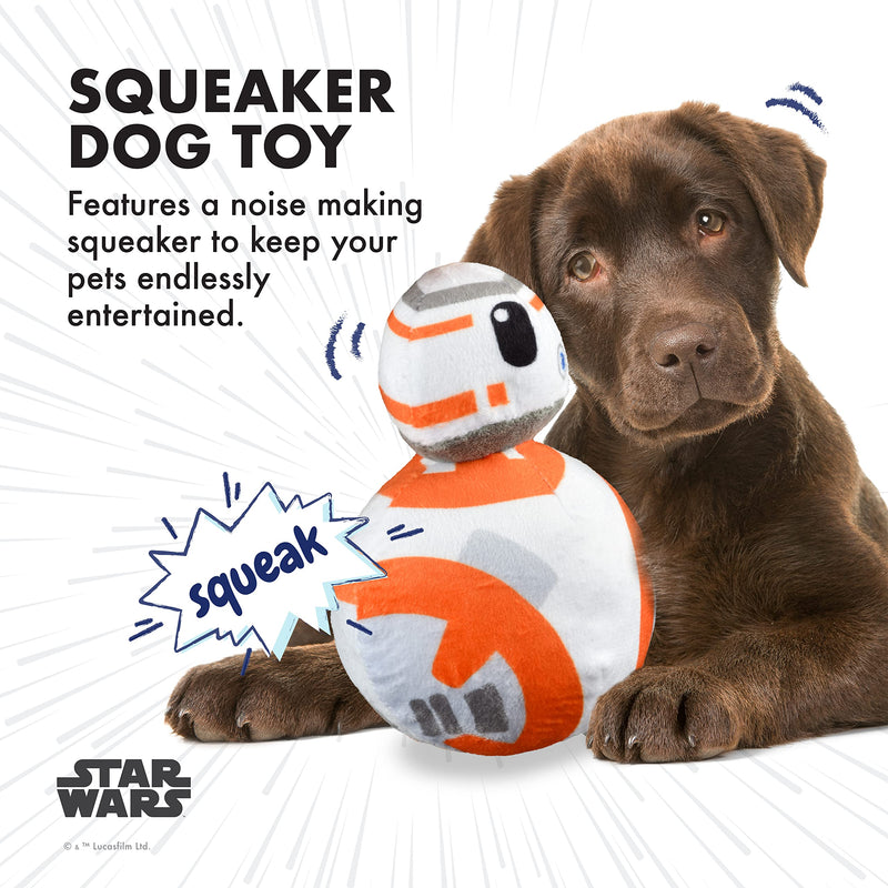 Star Wars for Pets Squeaker Dog Toys - Star Wars Character Dog Toys, Plush Pet Toys for Dogs, Dog Chew Toys Plush, Stuffed Dog Toys, Fabric Dog Toys, Dog Stuffed Animals BB8 6 Inch - 1 Pack - PawsPlanet Australia