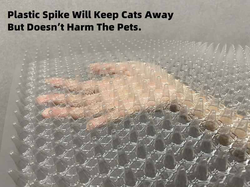 BYTEBAY 8 Pack Cat Repellent Outdoor/Indoor Scat Mat for Cats&Dogs, Keep Away Pest Plastic Mats with Spikes,16 x 13 Inches - PawsPlanet Australia
