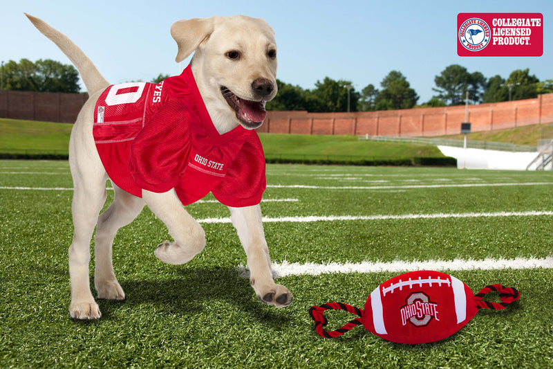 [Australia] - Best Dog Toys - NCAA PET Toy for Dogs & Cats. Biggest Selection of Sports Toys. 300+ Styles Available Football & Basketball Pet Toys Licensed by The College Team NCAA Nylon Football Ohio State Buckeyes 