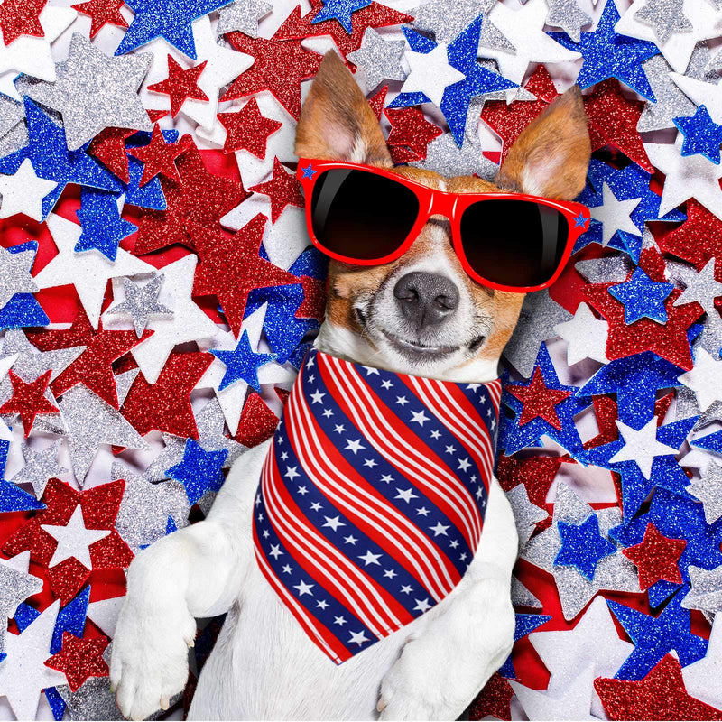 8 Pieces Summer Dog Bandanas Patriotic Pet Bandanas Bunny Triangle Pet Bib Independence Day Dog Kerchief Festival Element Dog Scarf Adjustable Pet Bandana Accessories for Dog Cat Pet - PawsPlanet Australia