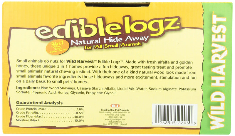 United Pet Group P-E12205 Bird Chewable Log Hideout, Large - PawsPlanet Australia