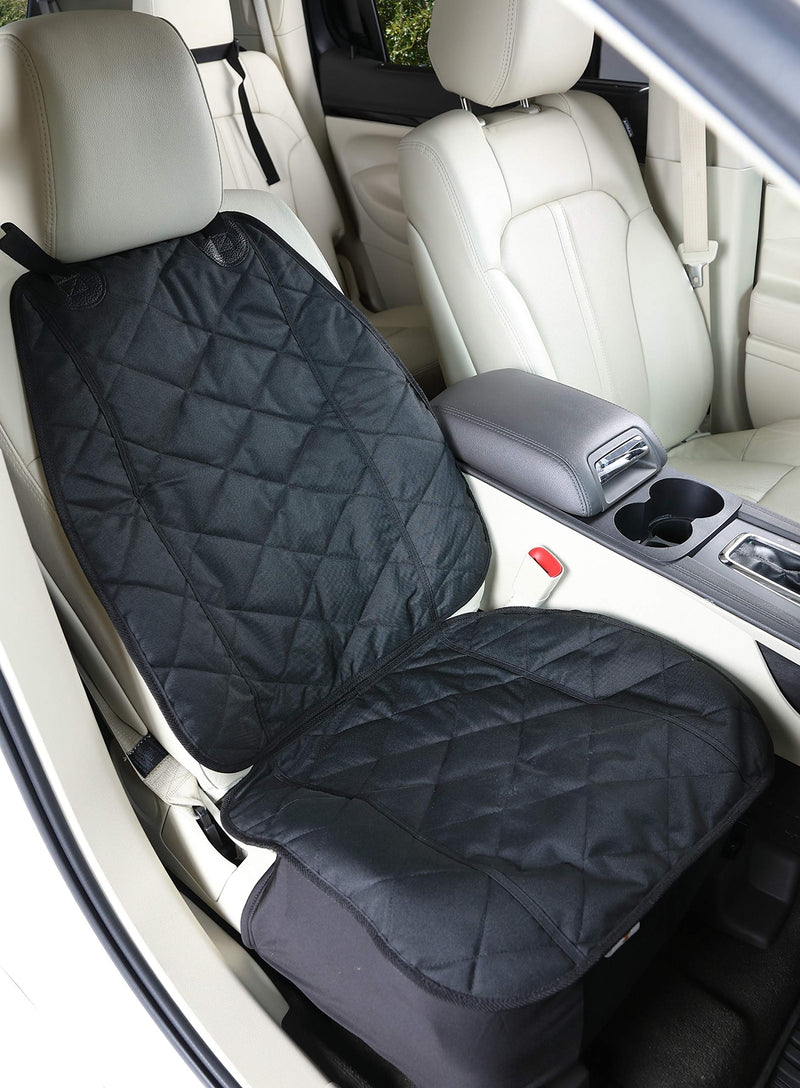 [Australia] - 4Knines Front Seat Cover for Dogs - USA Based Company Regular Black 