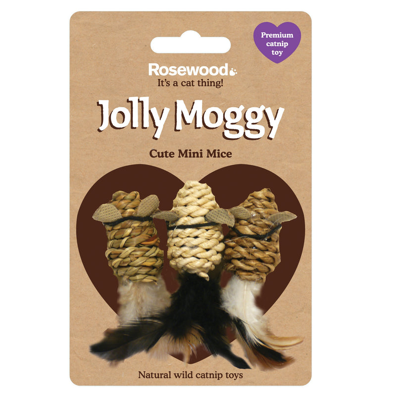 [Australia] - Jolly Moggy Mini Mice 3Pc [catnip cat toy] 