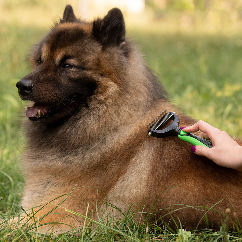 Golden Pets undercoat brush & undercoat brush I dog brush, cat brush suitable for medium - long hair I quick cleaning I + free care manual - PawsPlanet Australia