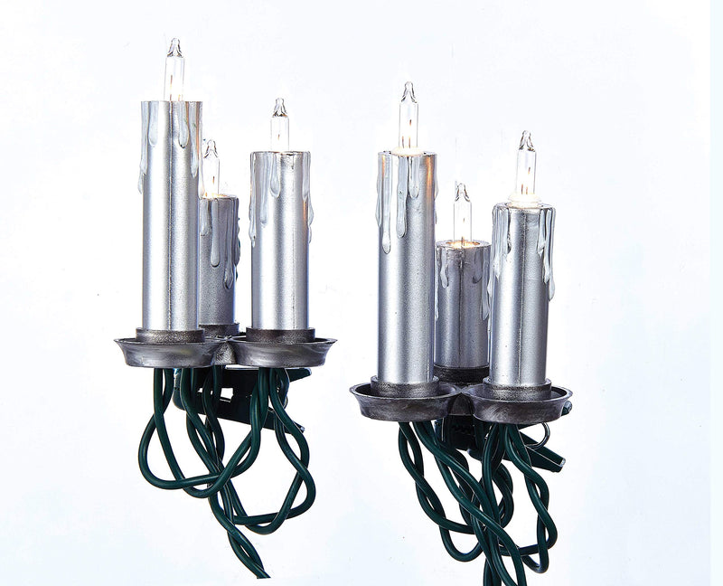 Kurt Adler UL 15-Light Silver Triple Candle Light Set - PawsPlanet Australia