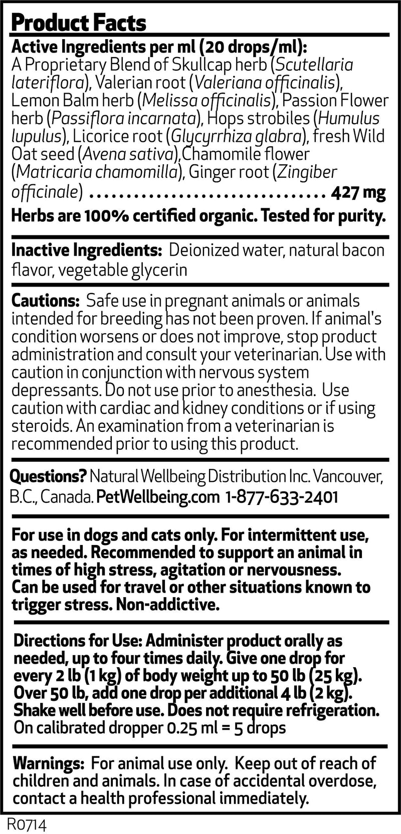 Pet Wellbeing - Stress Gold For Dogs - Organic Natural Dog Calming And Anxiety Relief - 2 Oz(59Ml) - PawsPlanet Australia