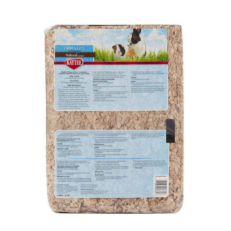 Kaytee Superpet, Clean & Cozy litter for small pets such as mice, gerbils, rodents, hamsters, rabbits, particularly absorbent paper litter, 99.9% dust-free, natural, 49.2LL 14 x W 30 x H 41 cm - PawsPlanet Australia