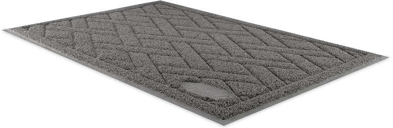 [Australia] - Pawkin Cat Litter Mat, Patented Design with Litter Lock Mesh, Durable, Easy to Clean, Soft, Fits Under Litter Box, Litter Free Floors X-Large Gray 