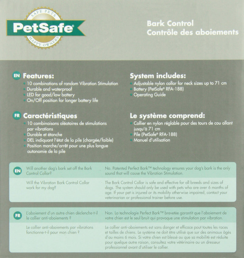 PetSafe VBC-10 Vibration Bark Control, Adjustable to 68.6 cm, Anti-Bark, Automatic, Safe - PawsPlanet Australia