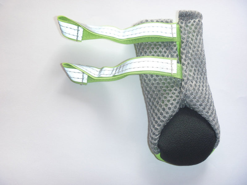 LONSUNEER Puppy Soft Sole Nonslip Mesh Boots 2 Reflective Straps Breathable Set of 4 XX-Small Bright Green - PawsPlanet Australia