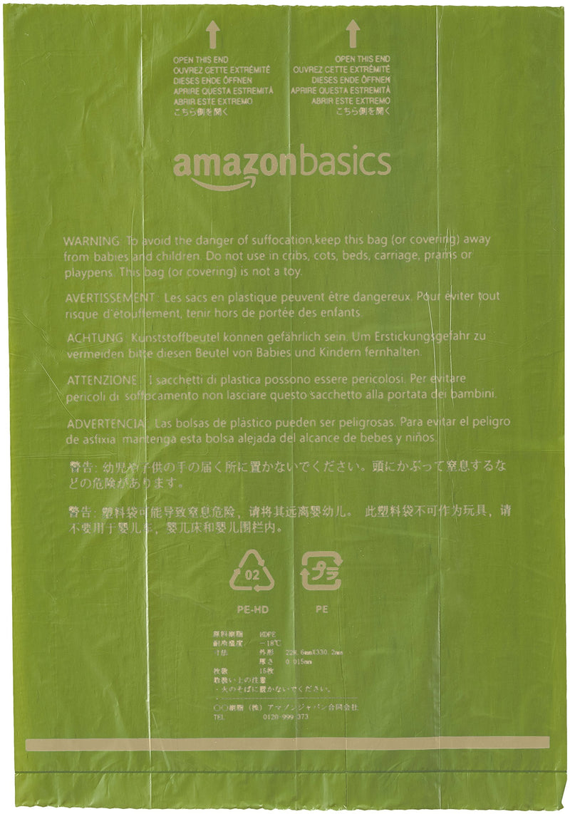 Amazon Basics Dog Poop Bags with Dispenser and Leash Clip - Scented or Unscented, Large 9x13-Inch Bags, Green Brazilian Mango 270 Bags - PawsPlanet Australia