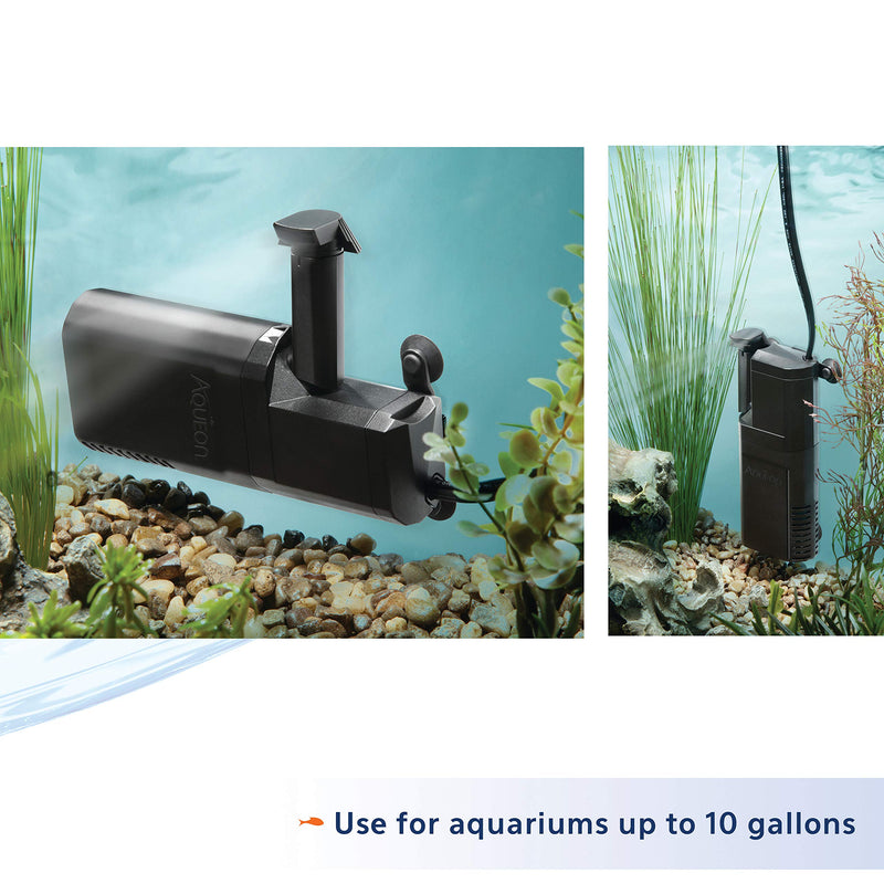 Aqueon Submersible Internal Aquarium Filter, AT10 Gallons - PawsPlanet Australia