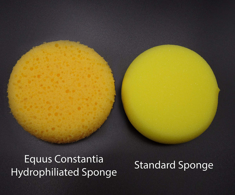 Premium Synthetic Horse Tack Sponges: 12pc Value Pack (10 Round 2.8" x1", 2 Large 6"x4"x2") with Cotton Bag, for Saddles, Bridles, Boots and Leather Care by Equus Constantia - PawsPlanet Australia