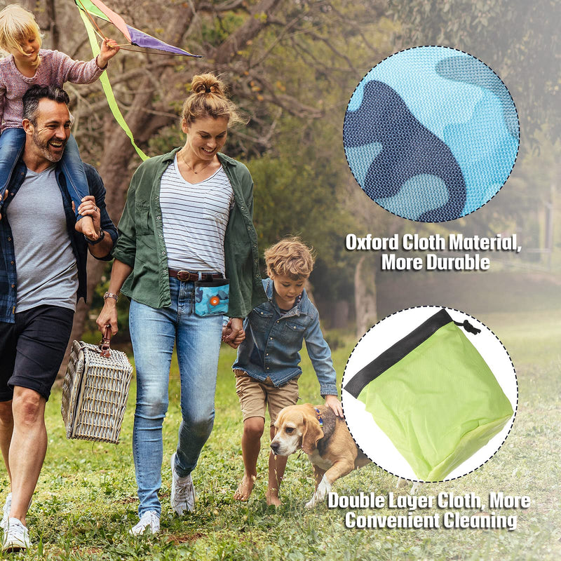 Frienda 4 Pieces Dog Treat Bag Built-in Poop Bag Dispenser Easily Carries Pet Toys Kibble Treats Dog Training Pouch Bag with Waist Strap for Training Small to Large Dogs - PawsPlanet Australia