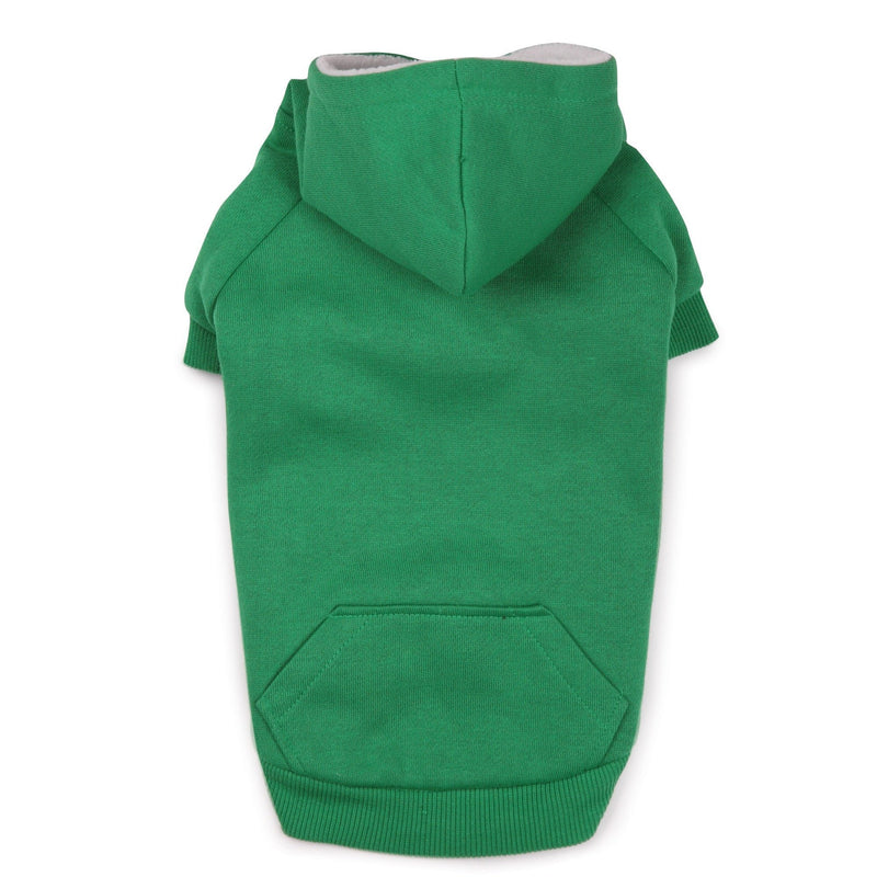 Zack & Zoey Fleece-Lined Hoodie for Dogs, 20" Large, Green - PawsPlanet Australia