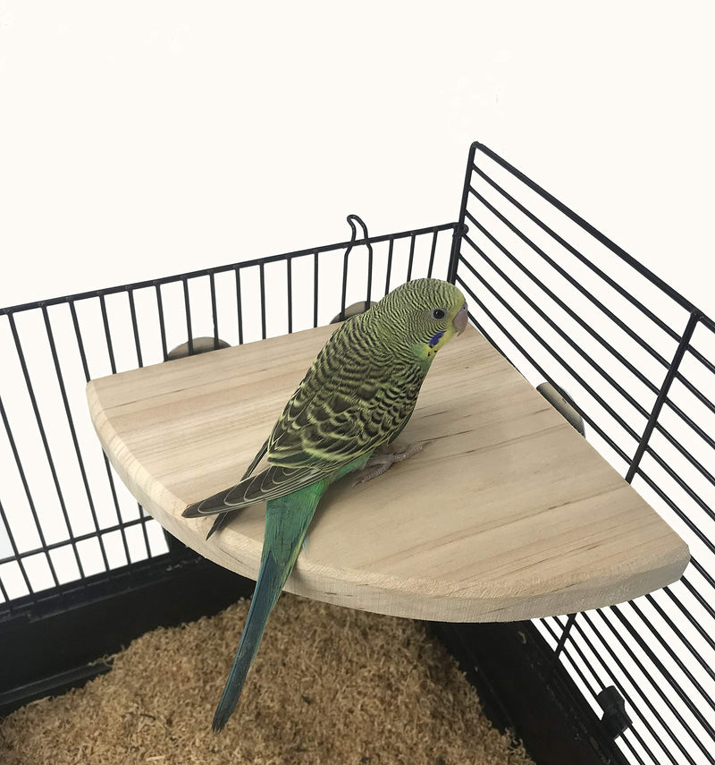 NAPURAL Wood Perch Bird Platform, Cage Accessories for Small Anminals Rat Hamster Gerbil Rat Mouse Lovebird Finches Conure Budgie Exercise Toy (7 inches) - PawsPlanet Australia