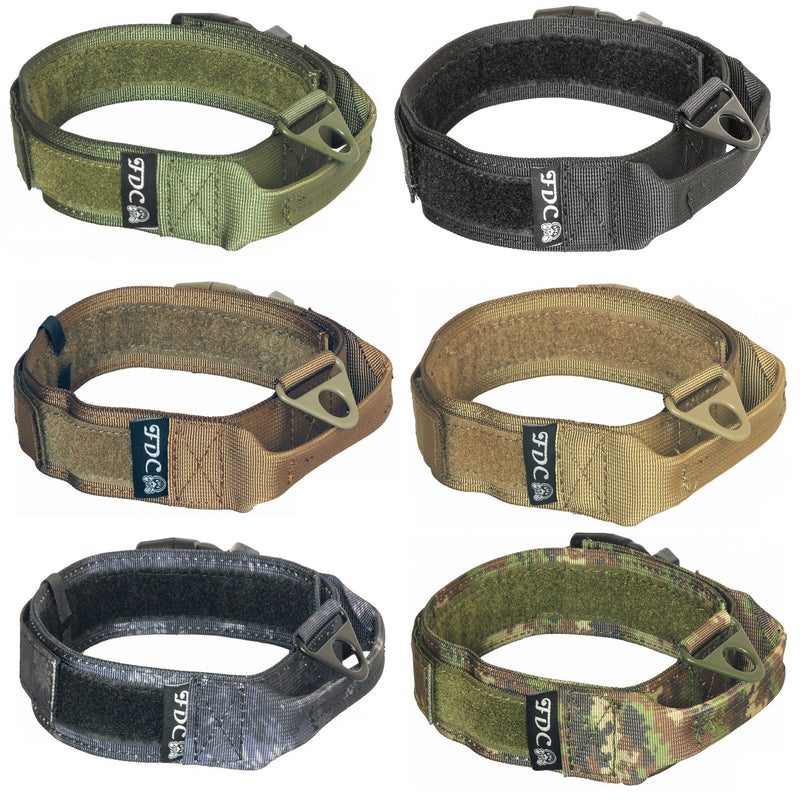 [Australia] - FDC Heavy Duty Military Army Tactical K9 Dog Collars Handle Hook & Loop Width 1.5in Plastic Buckle Medium Large XL: Neck 14" - 18" CAMOUFLAGE 