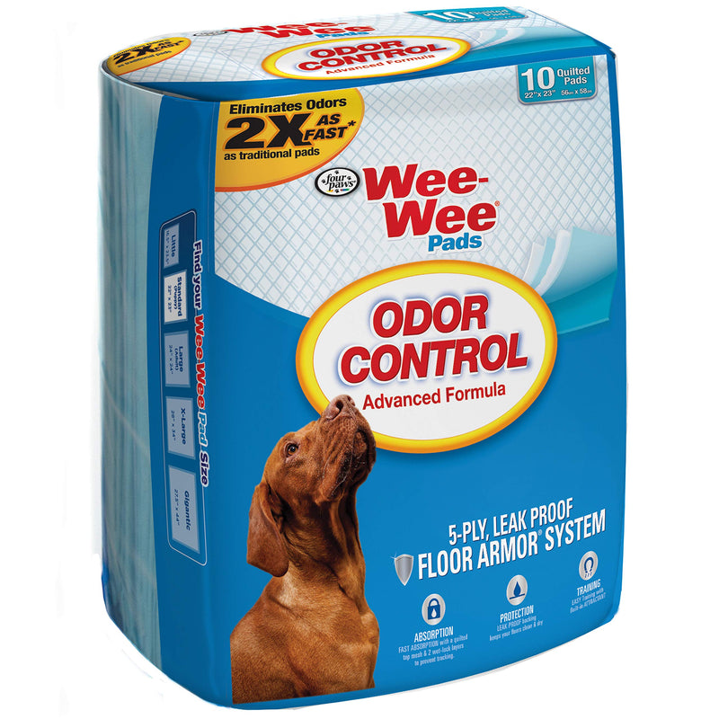 Wee-Wee Puppy Training Pee Pads 22" x 23" Standard Size Odor Control Pads Standard 22" x 23" 10 Count - PawsPlanet Australia