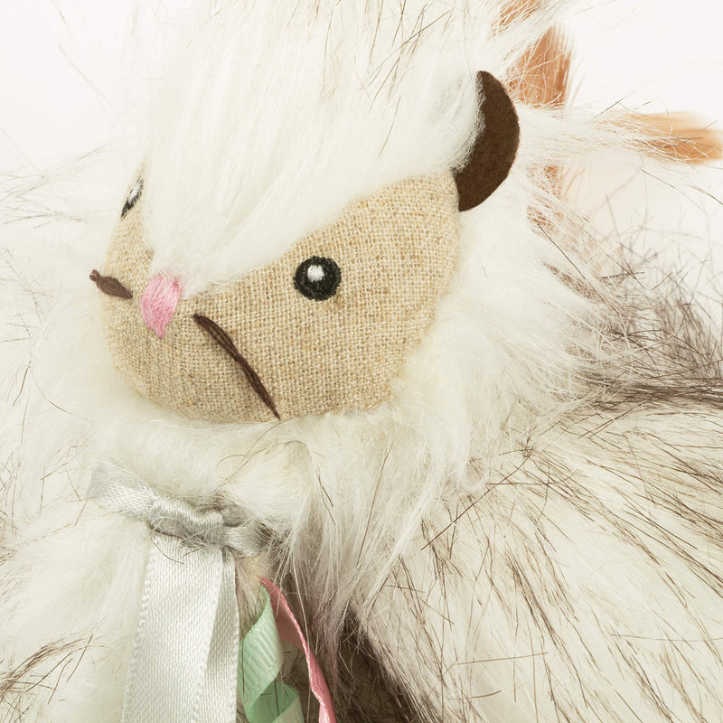 SmartyKat, Chitter Critter Squirrel, Electronic Sound Cat Toy, Soft Plush, Lightweight, Extra-Long, with Burlap, Feathers and Ribbons - PawsPlanet Australia