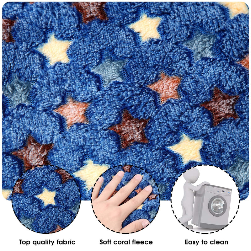 3 Pieces Small Animal Bed Double Sided Guinea Pig Mat Bed Winter Warm and Summer Cool Hamster Cushion for Bunny Hamster Guinea Pig Squirrel Hedgehog Chinchilla (Stars) Stars - PawsPlanet Australia