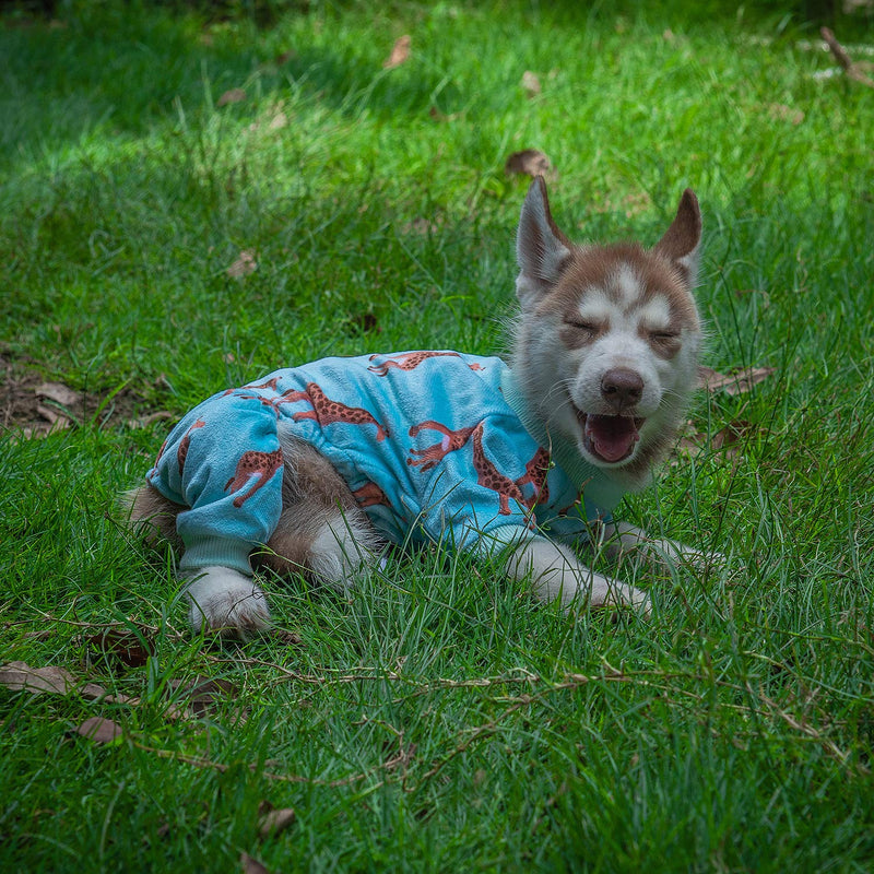 [Australia] - CuteBone Dog Pjs Onesies Pet Clothes Jumpsuit Apparel Soft Puppy Pajamas X-Small Cows&giraffe (Pack of 2) 