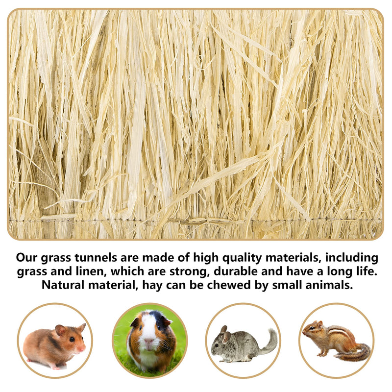 Guinea Pig Grass Tunnel Toy Nature Hideaway Tunnels and Tubes Toys for Small Rabbits Rats Syrian Hamster Ferrets Guinea Pig Chinchilla Hedgehog M - PawsPlanet Australia