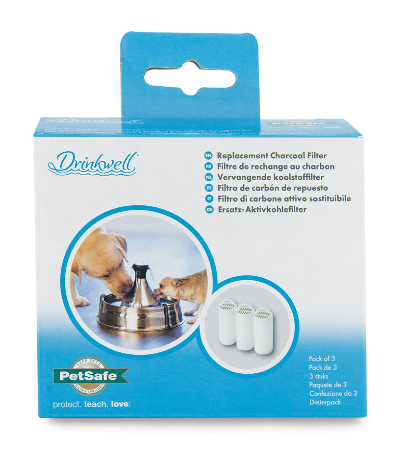 PetSafe Drinkwell Replacement Carbon Charcoal Filters for Drinkwell 360 Dog and Cat Water Fountain (Pack of 3) Pack of 3 - PawsPlanet Australia