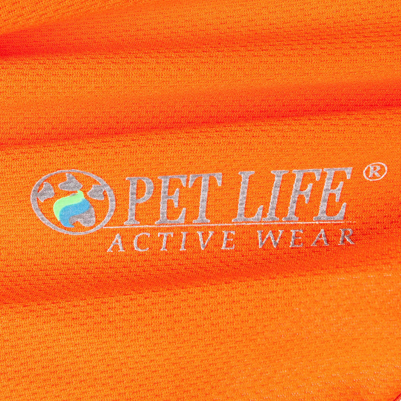 [Australia] - Pet Life Active 'Aero-Pawlse' Heathered Quick-Dry And 4-Way Stretch-Performance Dog Tank Top T-Shirt Small Orange 