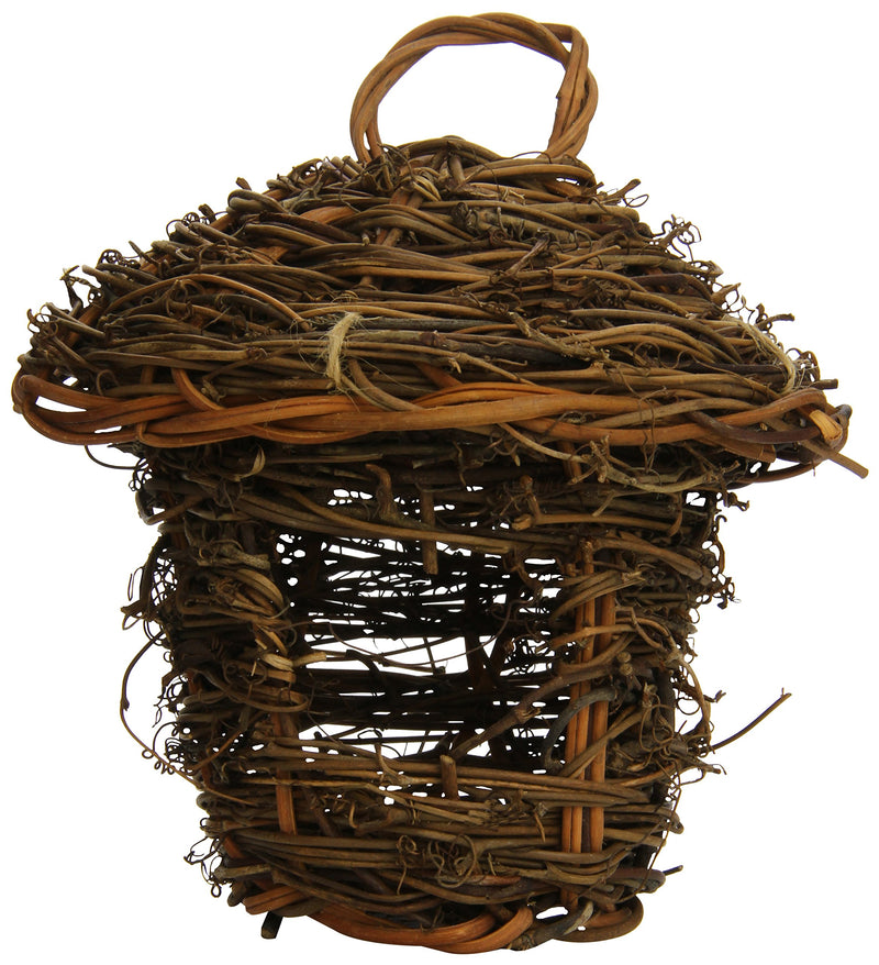 [Australia] - Prevue Pet Products BPV1170 Grapevine Stick Bird Thatched Hut Nest with Sisal Rope 