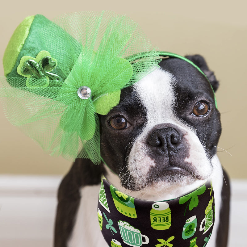 St. Patrick's Dog Bandana, Holiday Cat Irish Shamrock Bandana for Large Medium Small Puppies Pets Kiss me I'm Irish - PawsPlanet Australia