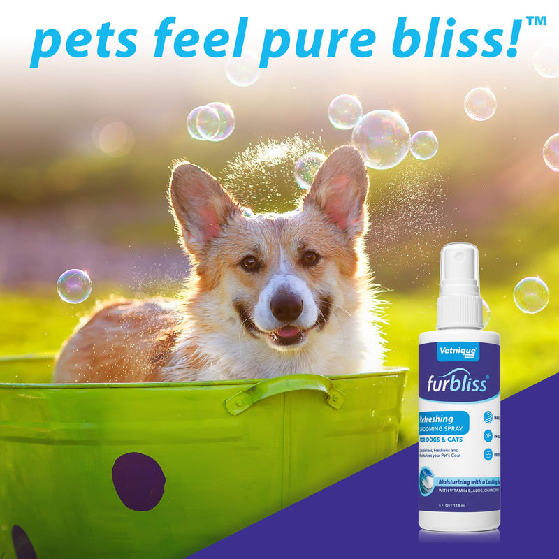 Furbliss Refreshing Dog Cologne/Deodorizer Grooming and Deodorizing Spray for Dogs and Cats - Eliminates Smelly Dog and Cat Odors Between Baths - by Vetnique Labs - PawsPlanet Australia