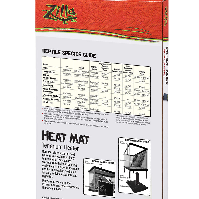 Zilla Reptile Terrarium Heat Mats, 1-5 Gallon - PawsPlanet Australia