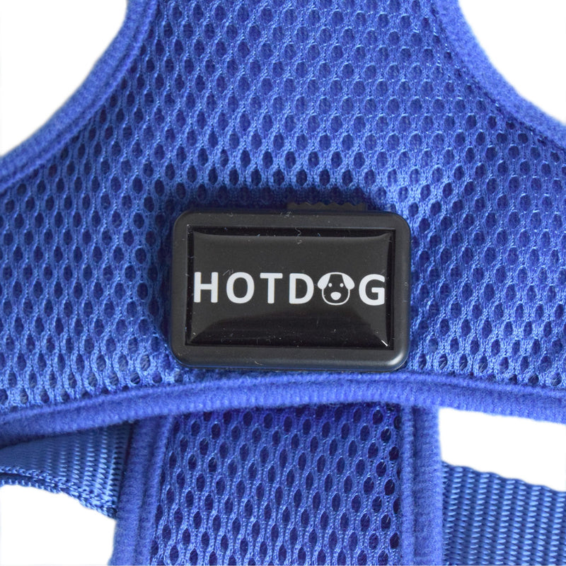 EXPERSOL HOTDOG USB Rechargeable LED Dog Harness. Soft Mesh Harness No Pull Lighted Safety Harness. Increased Visibility & Safety Over LED Dog Collar. (Large, Blue) - PawsPlanet Australia