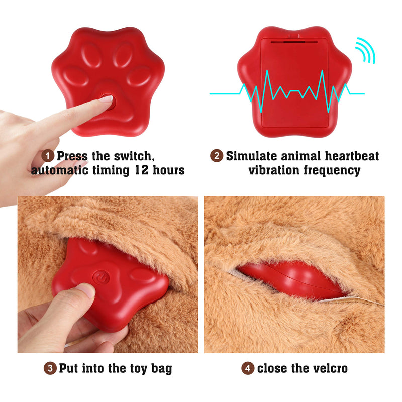 Puppy Behavioral Training Aid Toy for Anxiety Relief, Heartbeat Dog Toy with Remote Timing for Dogs Cats, Newborn Puppies Sleep Aid Separation Anxiety elk remote control - PawsPlanet Australia