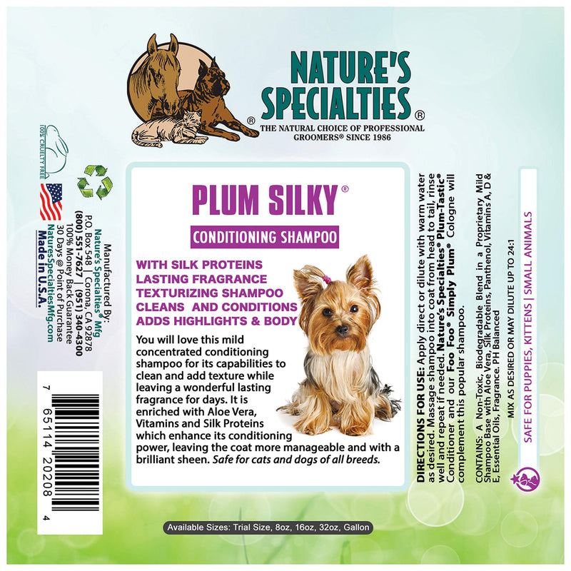 [Australia] - Nature's Specialties Plum Silky Pet Shampoo for Dogs and Cats 32oz 