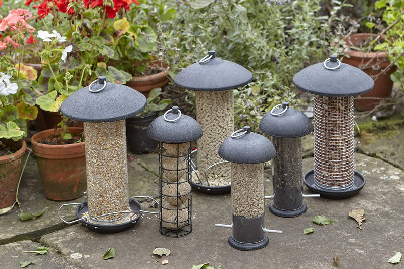 Gardman Black Steel Wild Bird Seed Feeder - 21cm x 10cm x 10cm 1 - PawsPlanet Australia