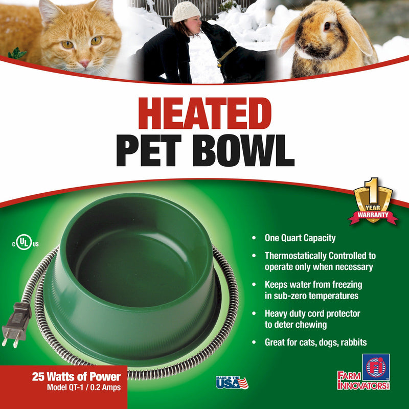 [Australia] - Farm Innovators Quart Heated Bowl Green 