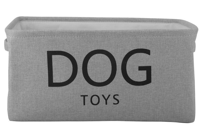 Xbopetda Canvas Dog Toy Basket, Storage Basket Bin Chest Organizer - Perfect for Organizing Toy Storage, Baby Toys, Kids Toys, Dog Toys, Baby Clothing, Children Books, Gift Baskets-Gray Dog-gray - PawsPlanet Australia