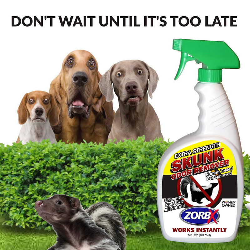 [Australia] - ZorbX Unscented Extra Strength Skunk Odor Remover – Safe for All, Even Pets and Children, with No Harsh Chemicals, Perfumes or Fragrances, Stronger and Safer Skunk Odor Remover Works Instantly and Can 